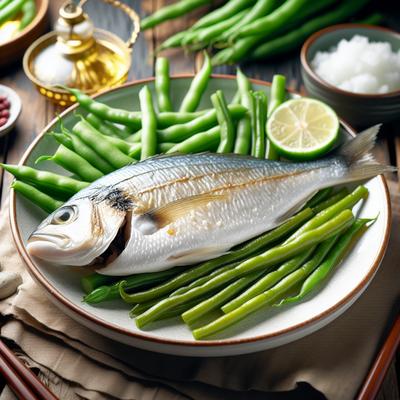 Image of Steamed Fish Without a Steamer with Green Beans