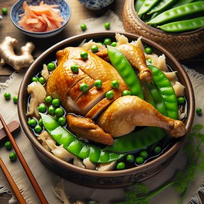 Image of Steamed Ginger Chicken and Snow Peas