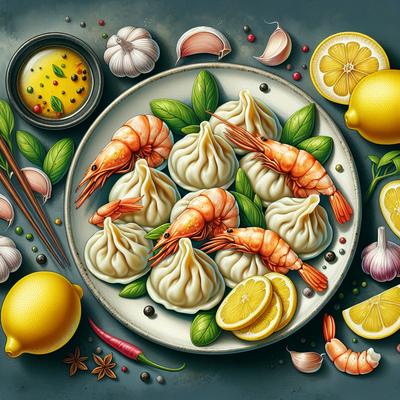 Image of Steamed Lemony Shrimp Dumplings