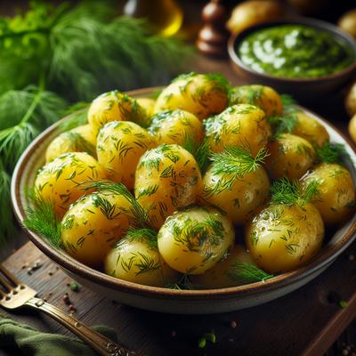 Image of Steamed New Potatoes with Dill Vinaigrette