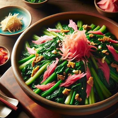 Image of Steamed Spinach and Pickled Ginger Salad
