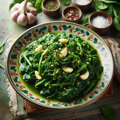 Image of Steamed Spinach with Herbs