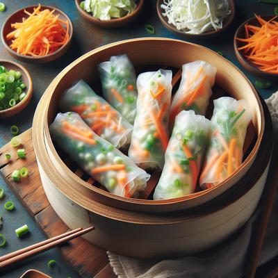 Image of Steamed Spring Rolls