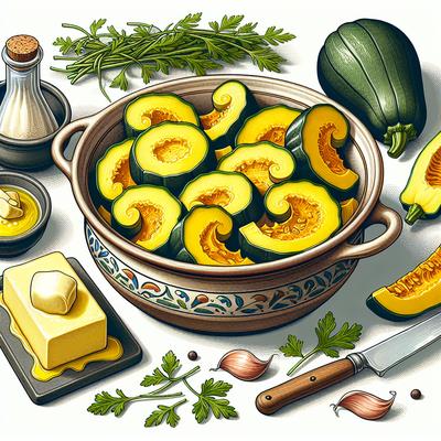 Image of Steamed Summer Squash in Butter