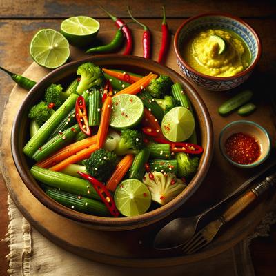 Image of Steamed Vegetables with Chile Lime Butter