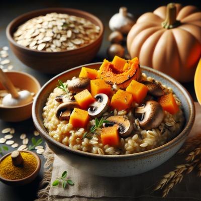 Image of Steel Cut Oat Risotto with Butternut Squash and Mushrooms