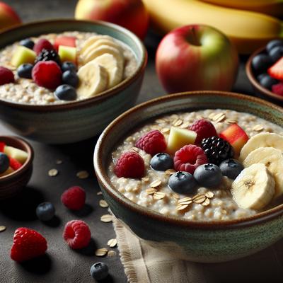 Image of Steel Cut Oatmeal and Fruit for Two
