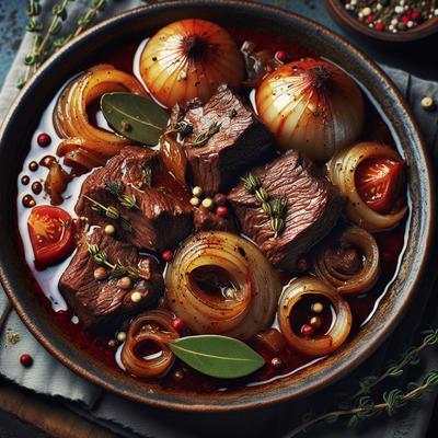 Image of Stefado Greek Beef Stew with Small Onions