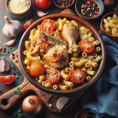 Image of Stewed Chicken and Macaroni Kotopoulo Me Makaronia