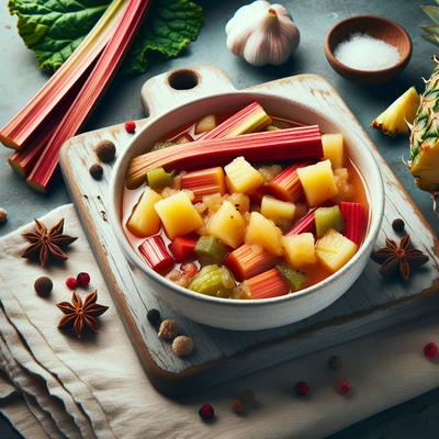 Image of Stewed Rhubarb with Pineapple