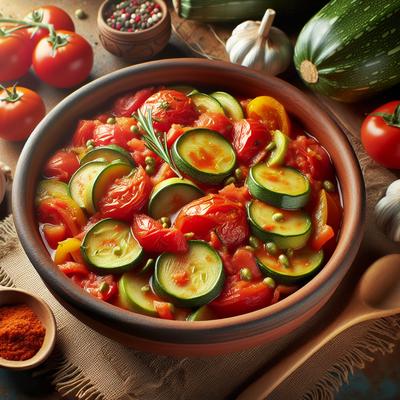 Image of Stewed Tomatoes and Cucuzza