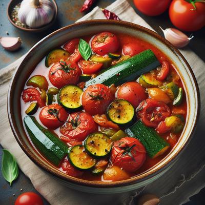 Image of Stewed Tomatoes and Zucchini