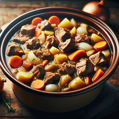 Image of Stick to Your Bones Lamb Stew in Crock Pot