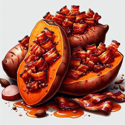 Image of Sticky Bacon Sweet Potato Jackets