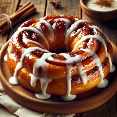 Image of Sticky Bun Breakfast Ring with Cream Cheese Icing