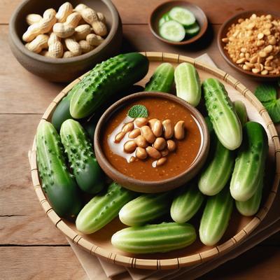 Image of Sticky Cucumber and Peanut Dipping Sauce
