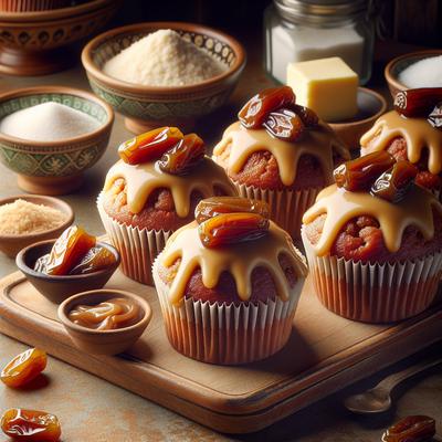 Image of Sticky Date Cupcakes with Caramel Icing
