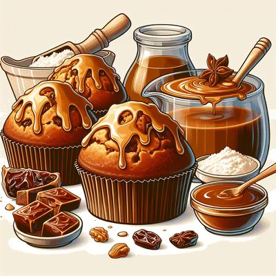 Image of Sticky Date Muffins with Toffee Sauce