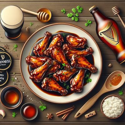 Image of Sticky Guinness Chicken Wings