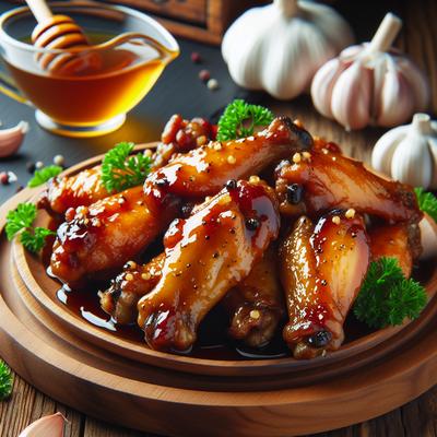Image of Sticky Honey Garlic Chicken Wings