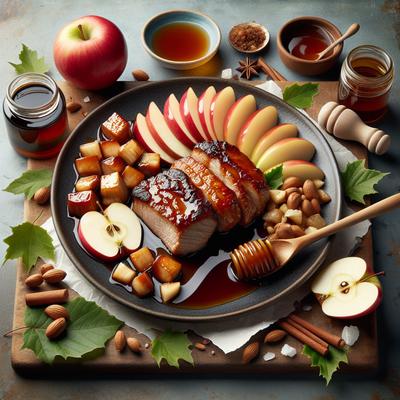 Image of Sticky Maple Pork with Apples