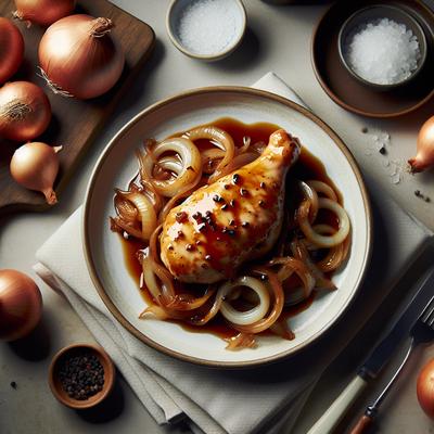 Image of Sticky Onion Chicken Healthy Low Fat