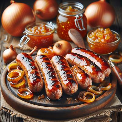 Image of Sticky Onion Marmalade Sausages