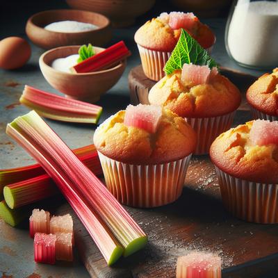 Image of Sticky Rhubarb Muffins
