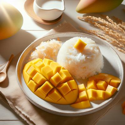 Image of Sticky Rice with Mango Thai Dessert