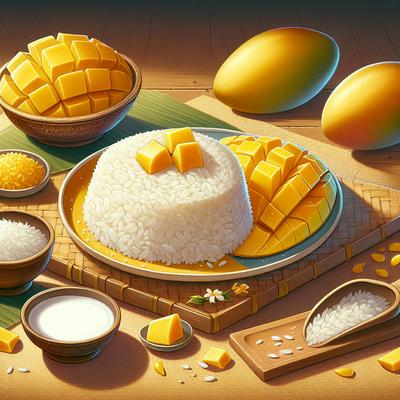 Image of Sticky Rice with Mangoes