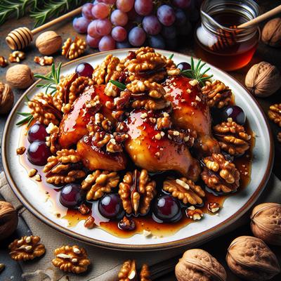 Image of Sticky Walnut and Grape Chicken