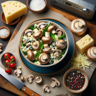 Image of Stilton Mushrooms Easy Microwave Fix