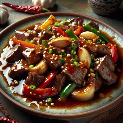 Image of Stir Fried Beef with Garlic and Pepper Sauce