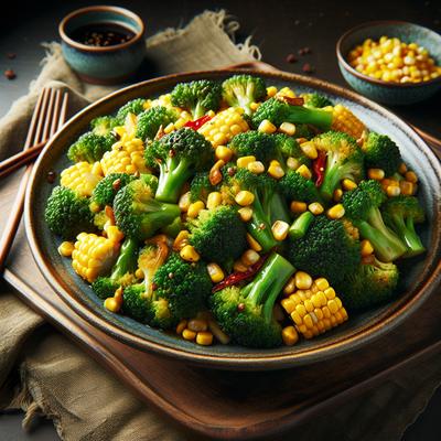 Image of Stir Fried Broccoli and Corn