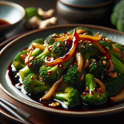 Image of Stir Fried Broccoli with Ginger and Hoisin Sauce