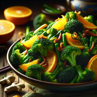 Image of Stir Fried Broccoli with Orange and Ginger