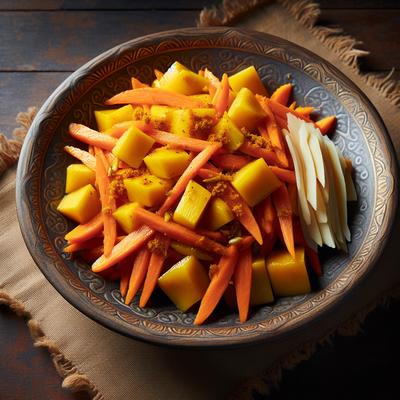 Image of Stir Fried Carrots with Mango and Ginger