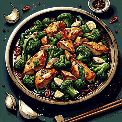 Image of Stir Fried Chicken and Broccoli