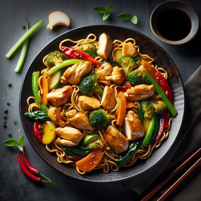 Image of Stir Fried Chicken and Noodles