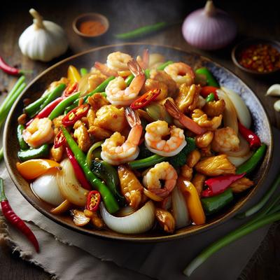 Image of Stir Fried Chicken and Shrimp