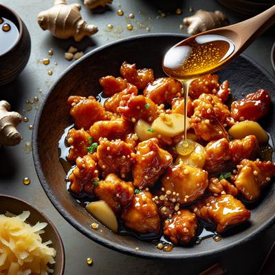 Image of Stir Fried Chicken with Honey and Ginger