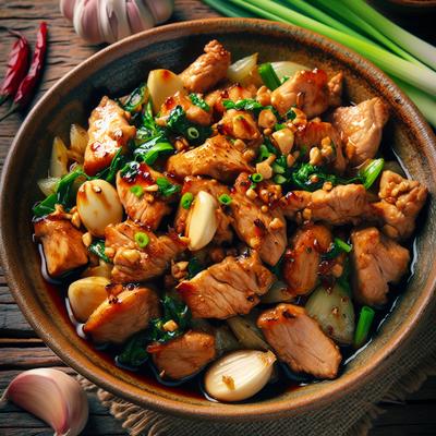 Image of Stir Fried Garlic Pork or Chicken