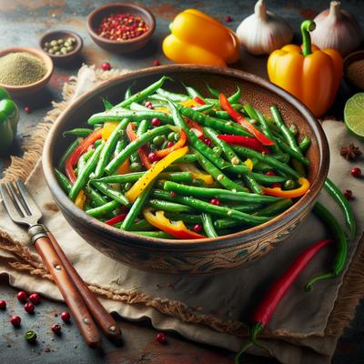 Image of Stir Fried Green Beans and Peppers