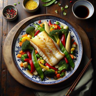 Image of Stir Fried Halibut with Vegetables