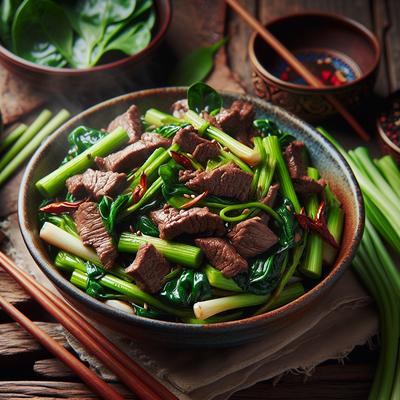 Image of Stir Fried Lemongrass Beef with Asian Greens
