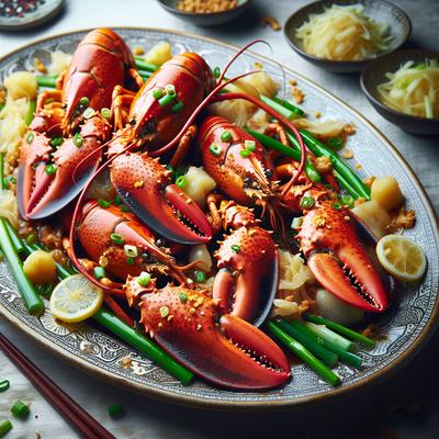 Image of Stir Fried Lobster with Ginger and Spring Onions