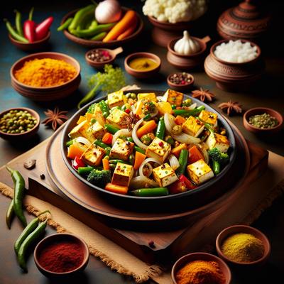 Image of Stir Fried Paneer with Veggies Paneer Burji