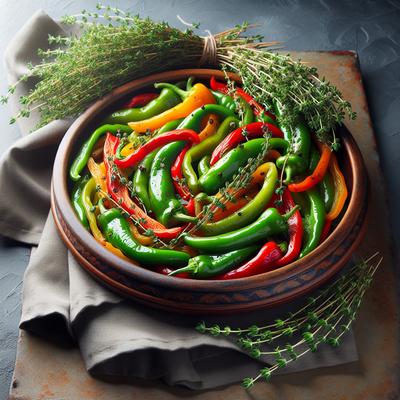 Image of Stir Fried Peppers with Thyme