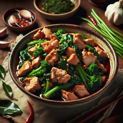 Image of Stir Fried Pork with Mustard Greens