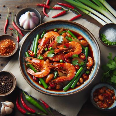 Image of Stir Fried Prawns in Chilli Bean Sauce